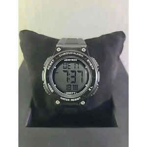 Women's Armitron Sport 45/7086 Digital Chronograph Watch Black Resin Strap